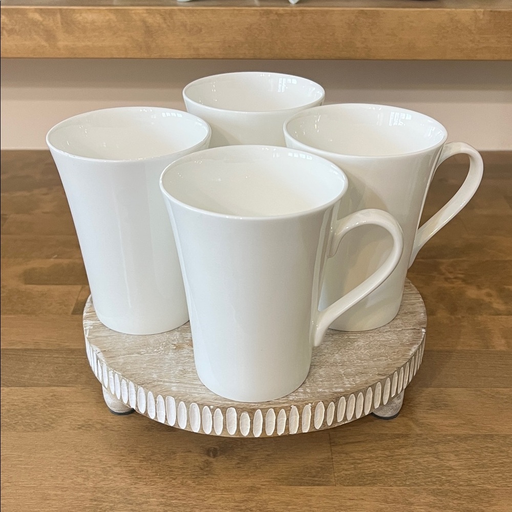 Mikasa Lausanne White Bone China Beverage Mug — Set/4